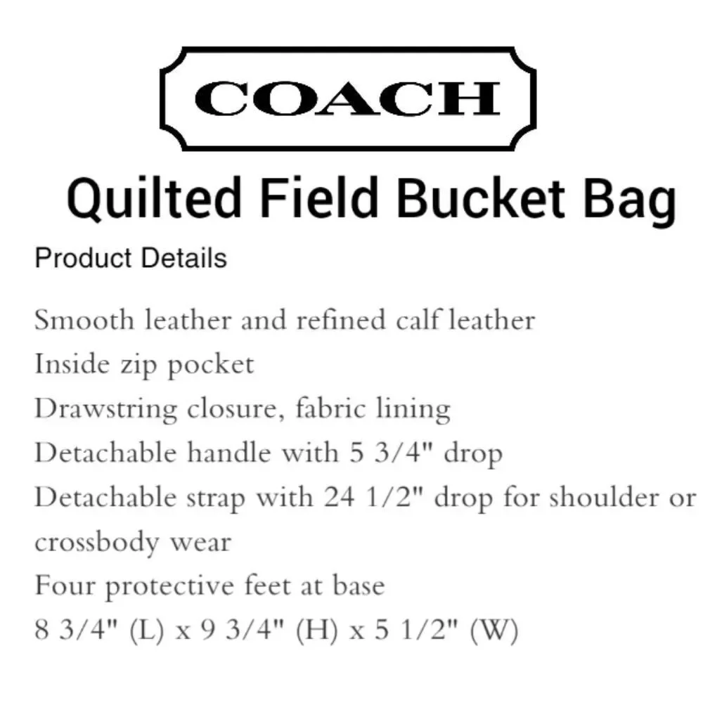 Coach RETAIL Colorblock Pillow Quilted Field Bucket Bag - Orange Cream Tan Navy - Picture 9 of 17